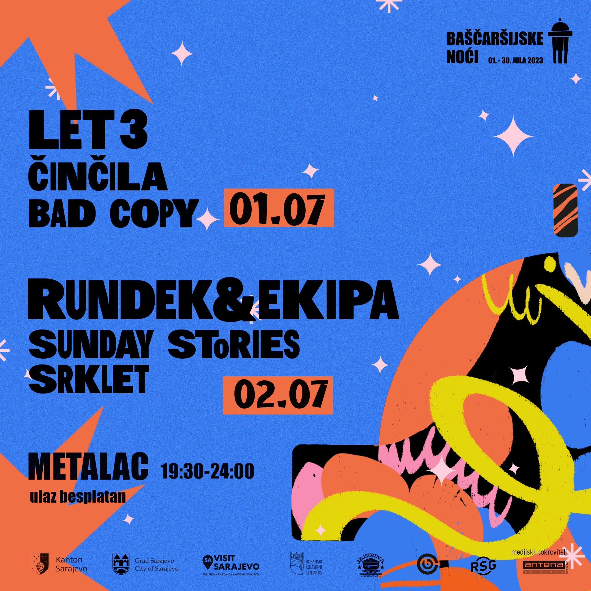 27. Festival Baščaršijske noći 01. juli - 30. juli 2023.